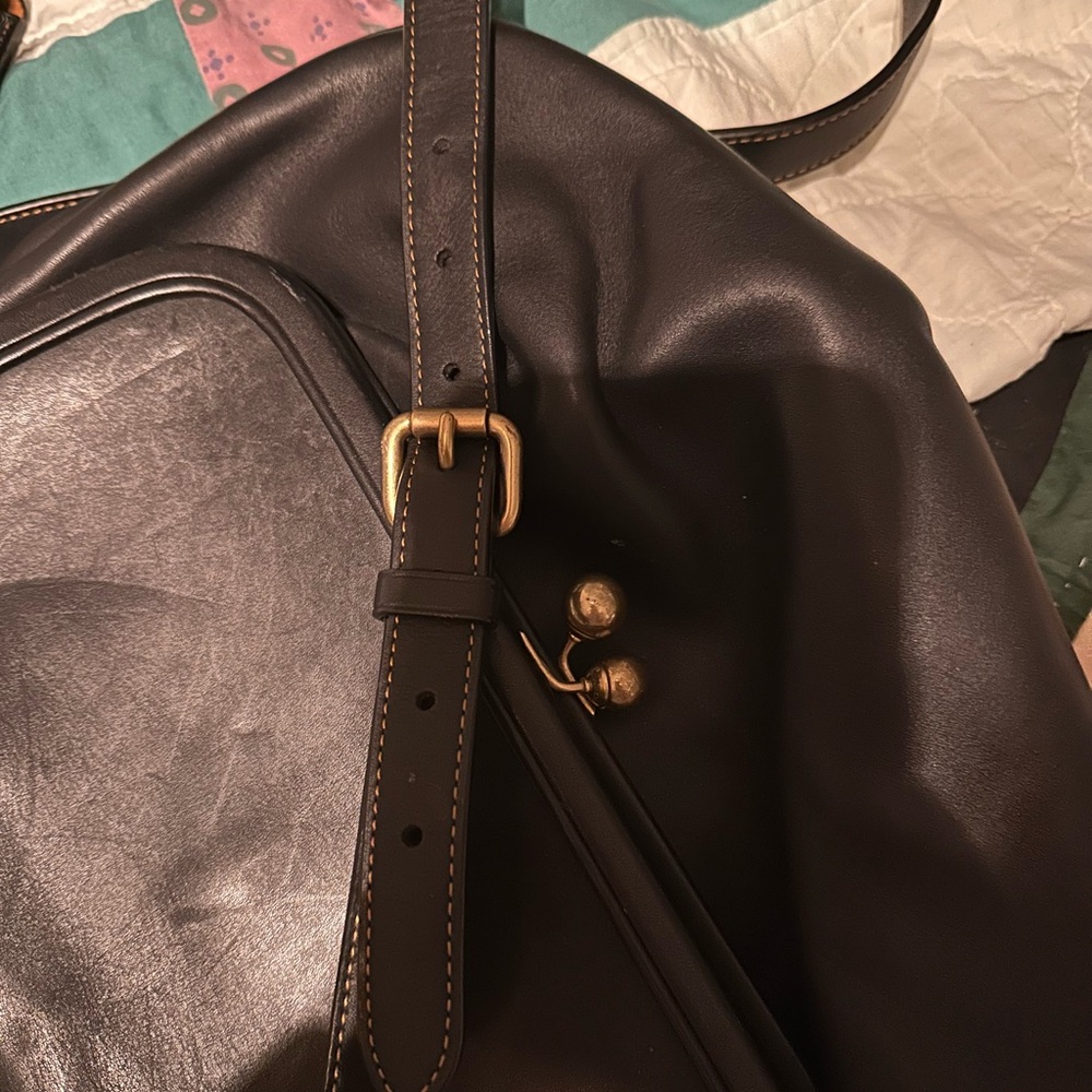 Vintage Coach Kisslock Crossbody Saddle Bucket Bag - Picture 15 of 15